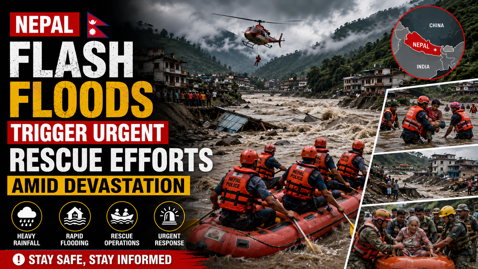 Nepal Flash Floods Trigger Urgent Rescue Efforts Amid Devastation