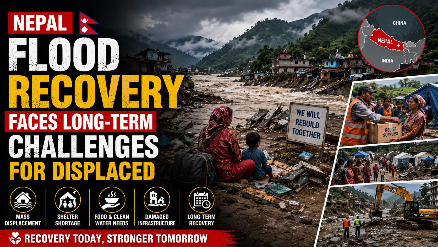 Nepal Flood Recovery Faces Long-Term Challenges for Displaced